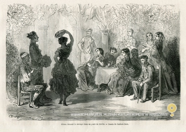 Gitana dansant le zorongo dans un patio de S&eacute;ville