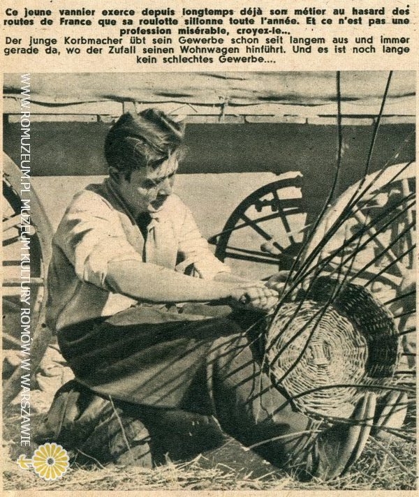 Gens de La Route, młody wytw&oacute;rca koszy