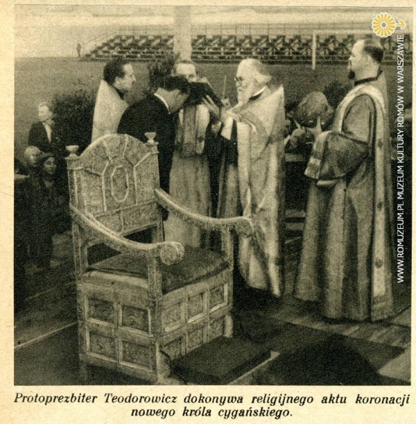 Elekcja Kr&oacute;la Cygańskiego w Warszawie - akt koronacji