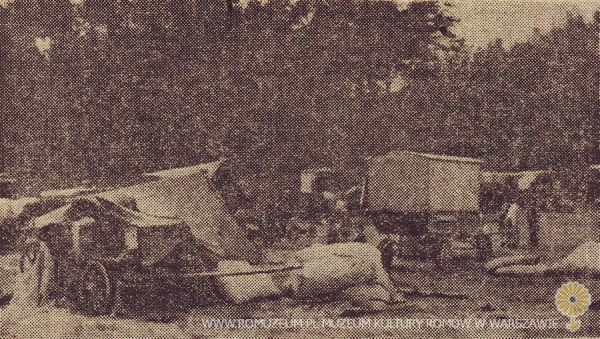 Ob&oacute;z cygański, rozłożony w lasach między Rydzyną i Lesznem